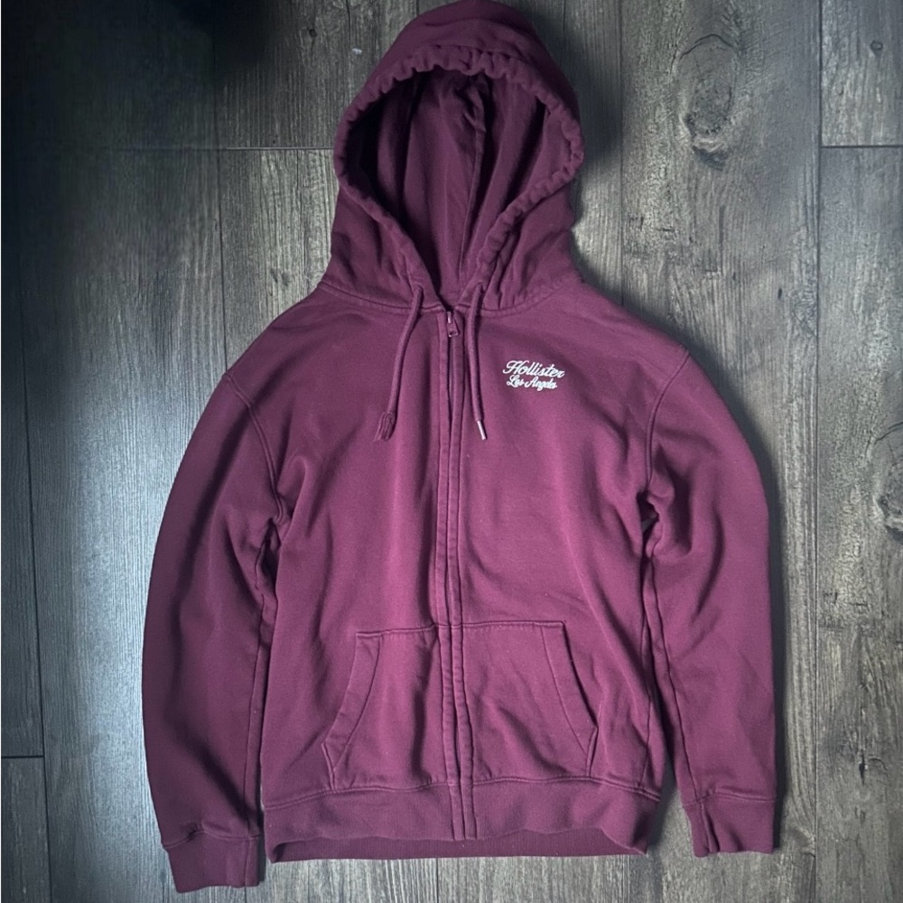 Burgundy Hoodie with Embroidered Logo
